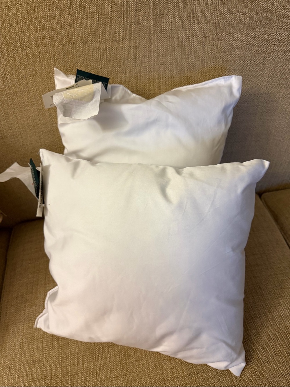 Ralph Lauren White Satin Mini Mimi pillows